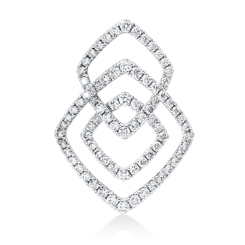 Anhänger    aus 750/-18 Karat Weißgold mit 78 Diamanten 0