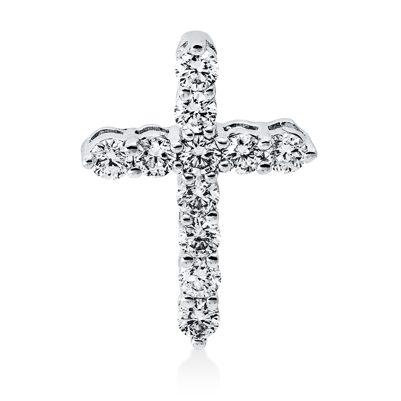 Anhänger    aus 750/-18 Karat Weißgold mit 11 Diamanten 0