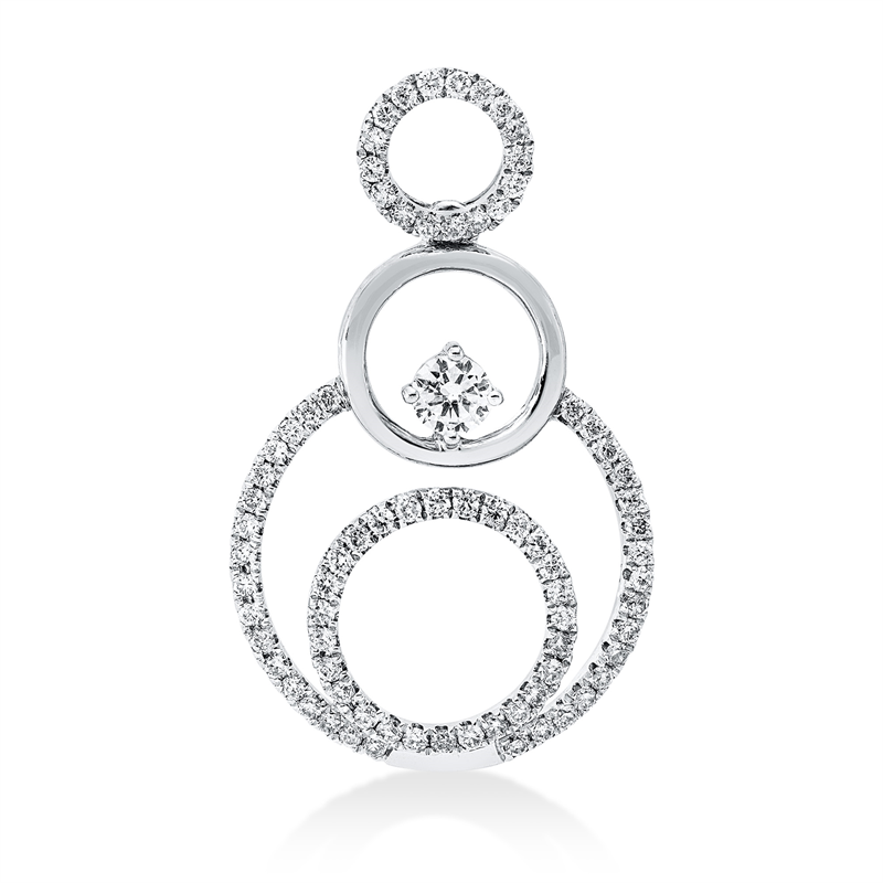 Anhänger    aus 750/-18 Karat Weißgold mit 78 Diamanten 0