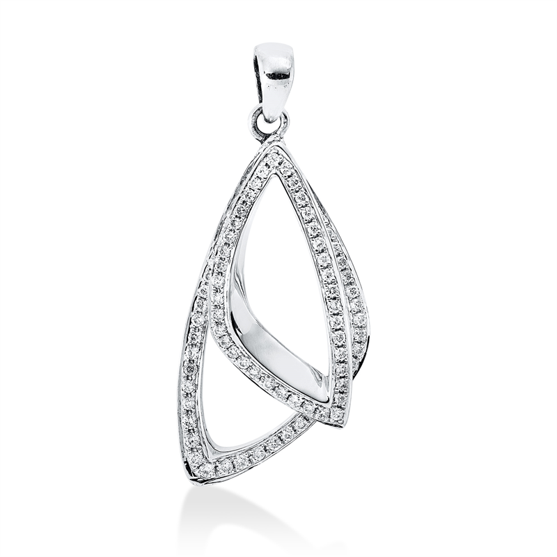 Anhänger    aus 750/-18 Karat Weißgold mit 85 Diamanten 0