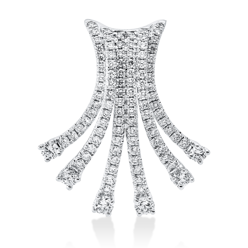 Anhänger    aus 750/-18 Karat Weißgold mit 102 Diamanten 0