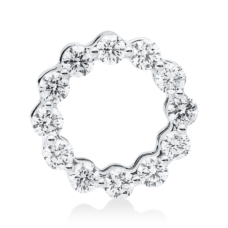 Anhänger    aus 750/-18 Karat Weißgold mit 12 Diamanten 0
