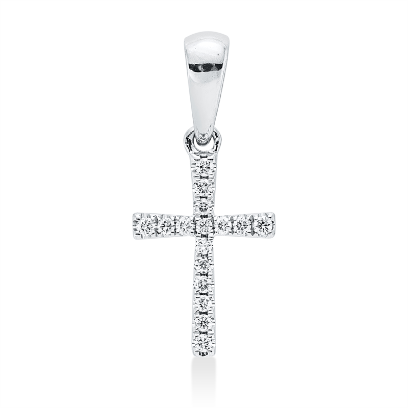 Anhänger    aus 750/-18 Karat Weißgold mit 16 Diamanten 0