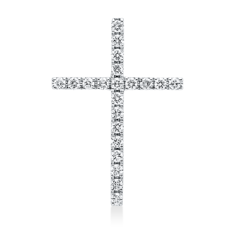 Anhänger    aus 750/-18 Karat Weißgold mit 21 Diamanten 0