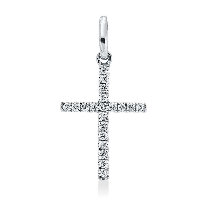 Anhänger    aus 750/-18 Karat Weißgold mit 20 Diamanten 0