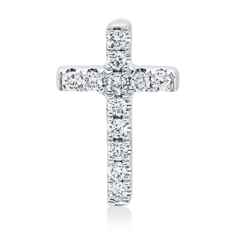 Anhänger    aus 750/-18 Karat Weißgold mit 12 Diamanten 0