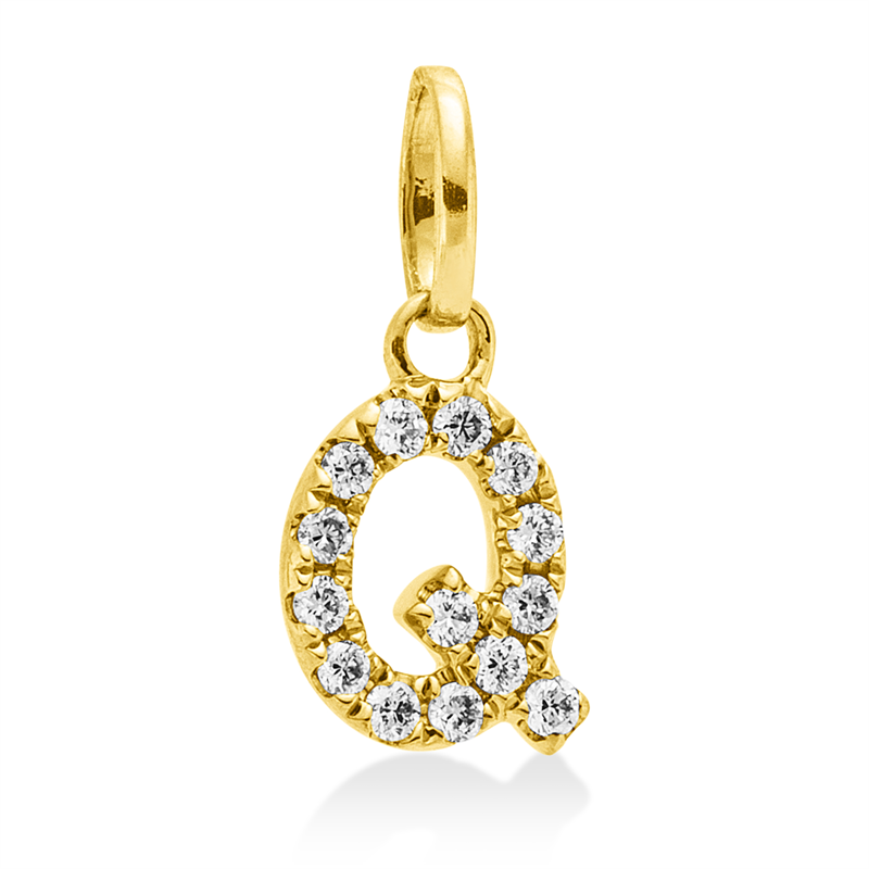 Anhänger    aus 750/-18 Karat Gelbgold mit 14 Diamanten 0