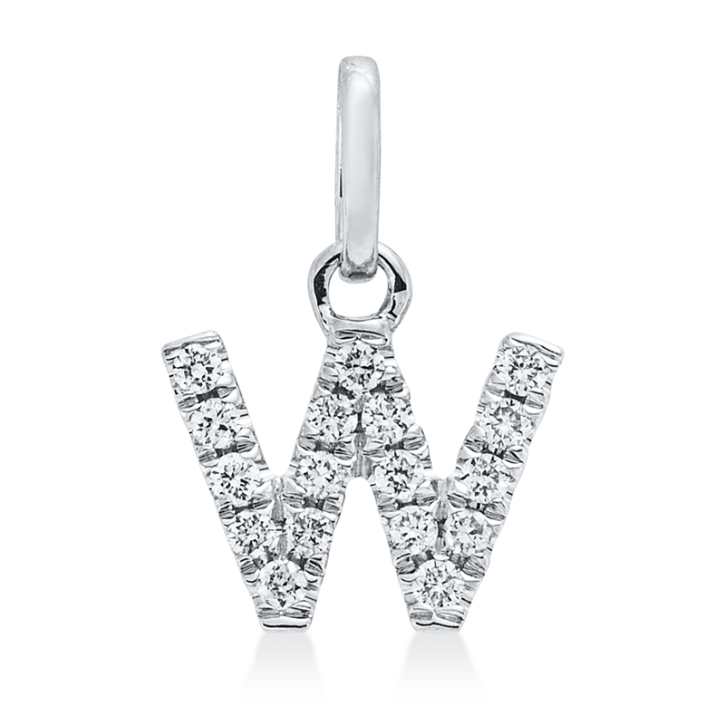 Anhänger    aus 750/-18 Karat Weißgold mit 17 Diamanten 0