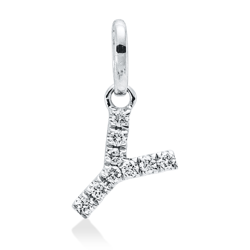 Anhänger    aus 750/-18 Karat Weißgold mit 9 Diamanten 0