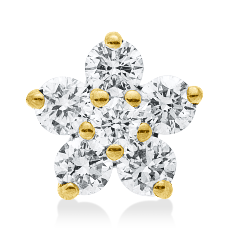 Anhänger    aus 750/-18 Karat Gelbgold mit 6 Diamanten 0