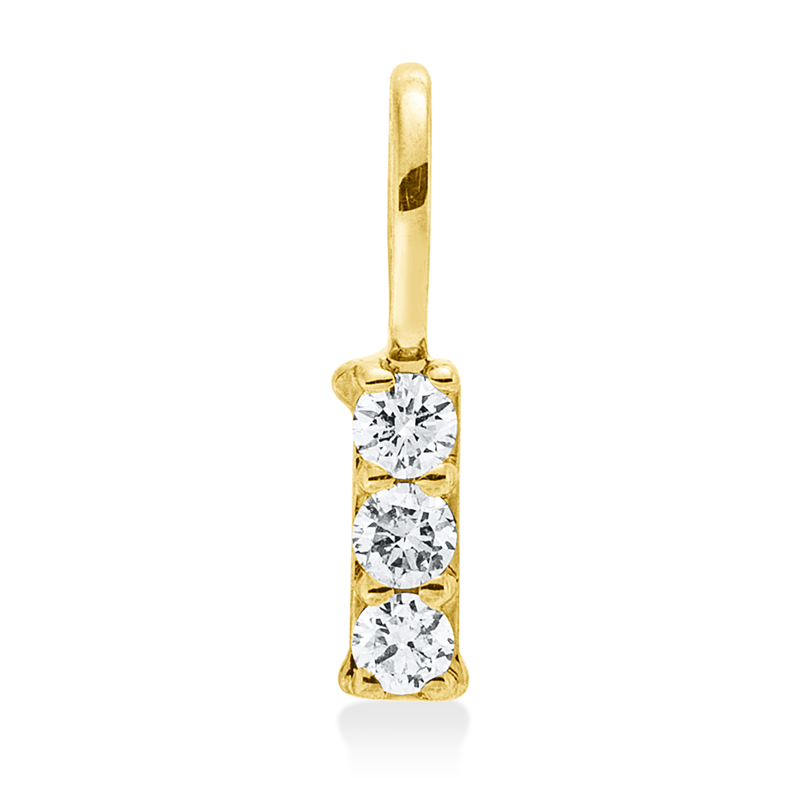Anhänger    aus 750/-18 Karat Gelbgold mit 3 Diamanten 0