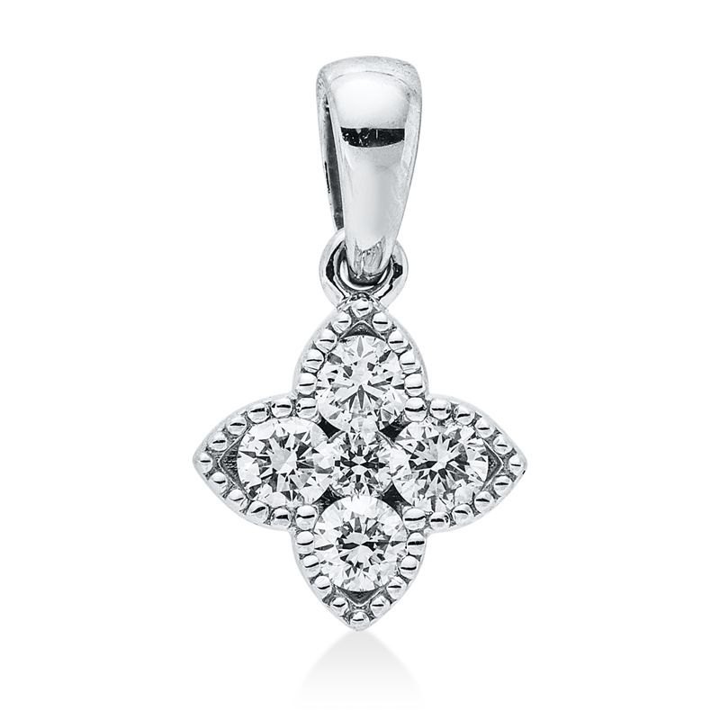 Anhänger    aus 750/-18 Karat Weißgold mit 5 Diamanten 0