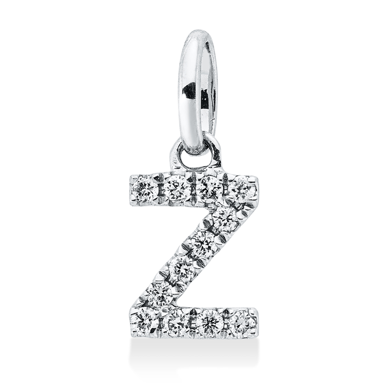 Anhänger    aus 750/-18 Karat Weißgold mit 12 Diamanten 0