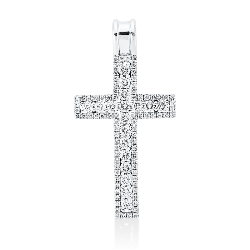 Anhänger    aus 750/-18 Karat Weißgold mit 98 Diamanten 0