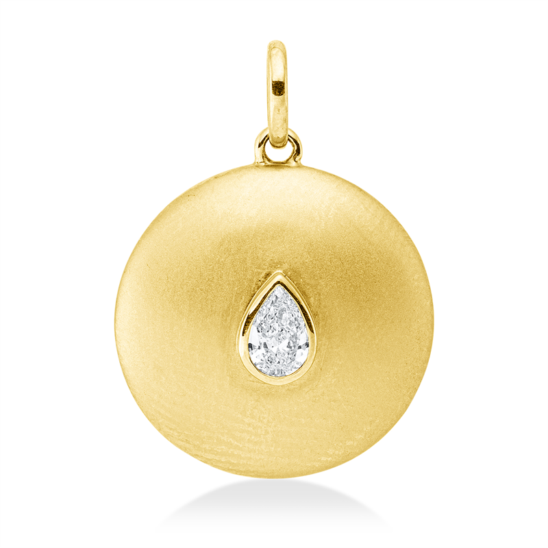 Anhänger    aus 585/-14 Karat Gelbgold mit 1 Diamant 0