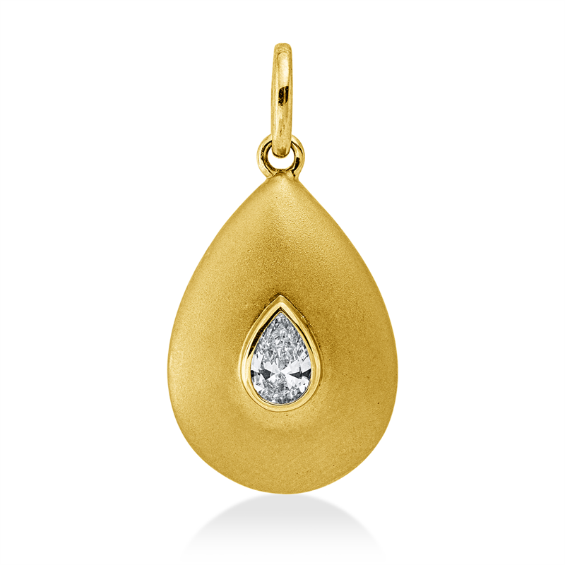 Anhänger    aus 585/-14 Karat Gelbgold mit 1 Diamant 0