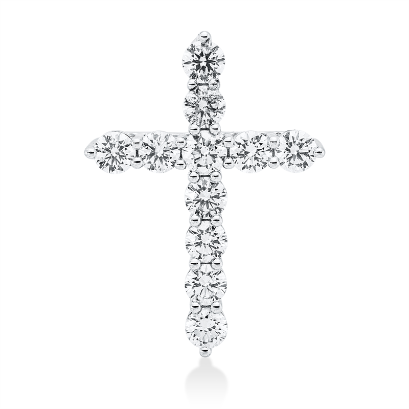 Anhänger    aus 750/-18 Karat Weißgold mit 11 Diamanten 1