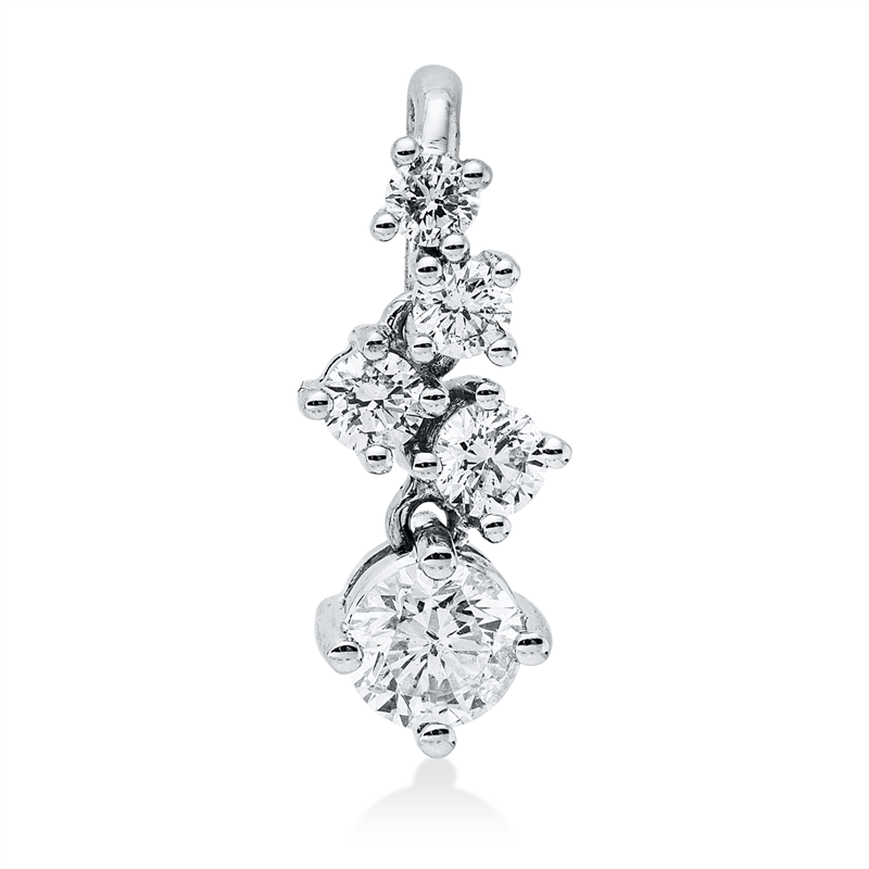 Anhänger    aus 750/-18 Karat Weißgold mit 5 Diamanten 0