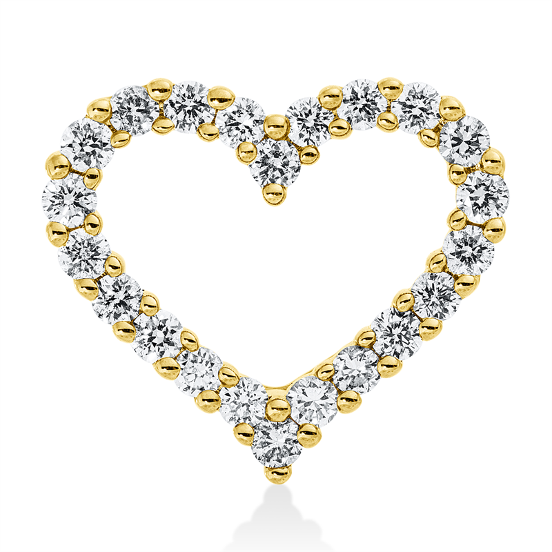 Anhänger    aus 585/-14 Karat Gelbgold mit 22 Diamanten 0