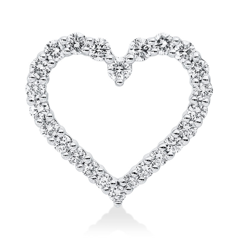 Anhänger    aus 585/-14 Karat Weißgold mit 24 Diamanten 0