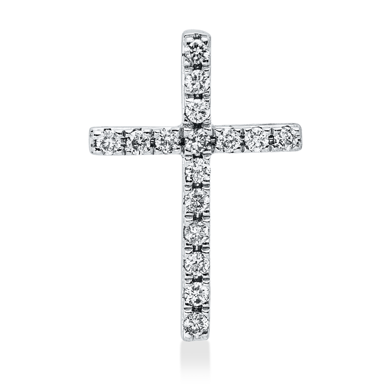 Anhänger    aus 585/-14 Karat Weißgold mit 16 Diamanten 0