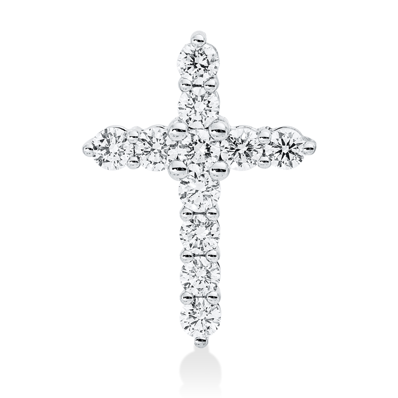 Anhänger    aus 585/-14 Karat Weißgold mit 11 Diamanten 0