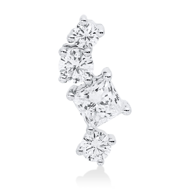 Anhänger    aus 585/-14 Karat Weißgold mit 4 Diamanten 0