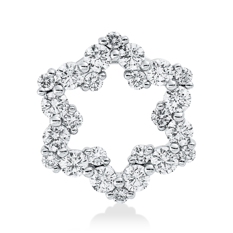 Anhänger    aus 585/-14 Karat Weißgold mit 24 Diamanten 1
