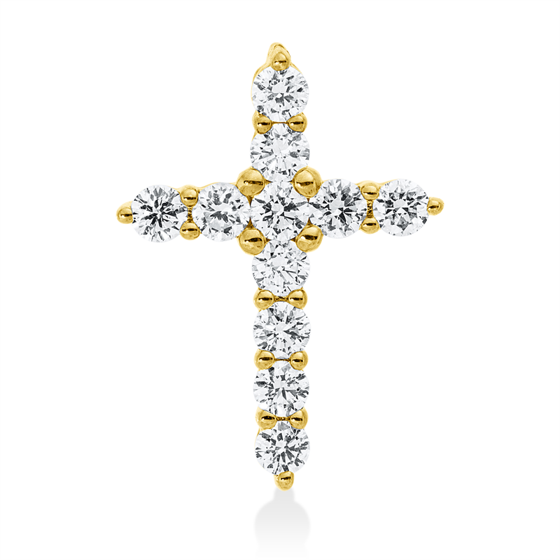 Anhänger    aus 585/-14 Karat Gelbgold mit 11 Diamanten 0