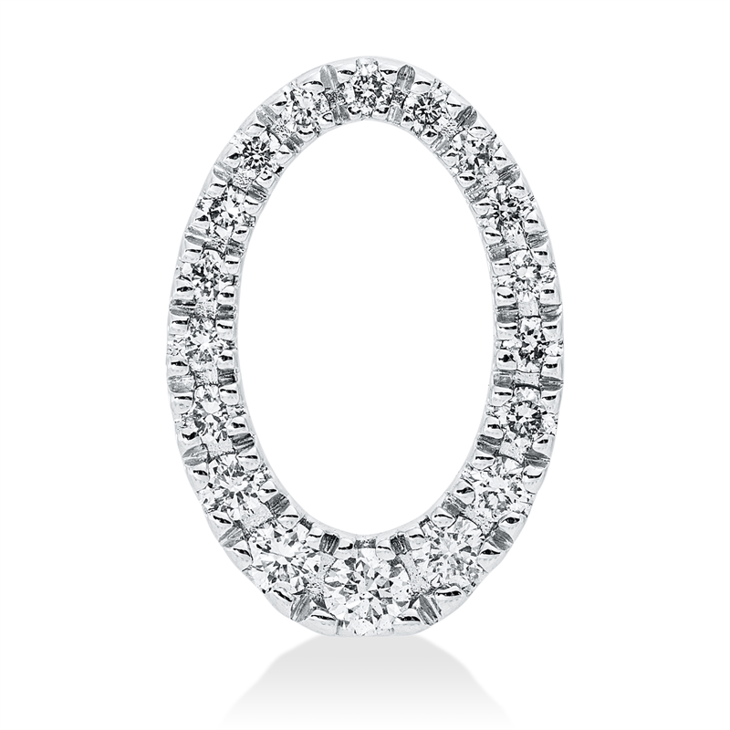 Anhänger    aus 585/-14 Karat Weißgold mit 18 Diamanten 0