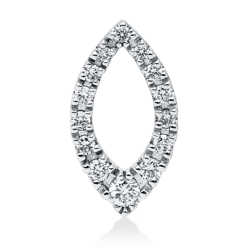 Anhänger    aus 585/-14 Karat Weißgold mit 14 Diamanten 0