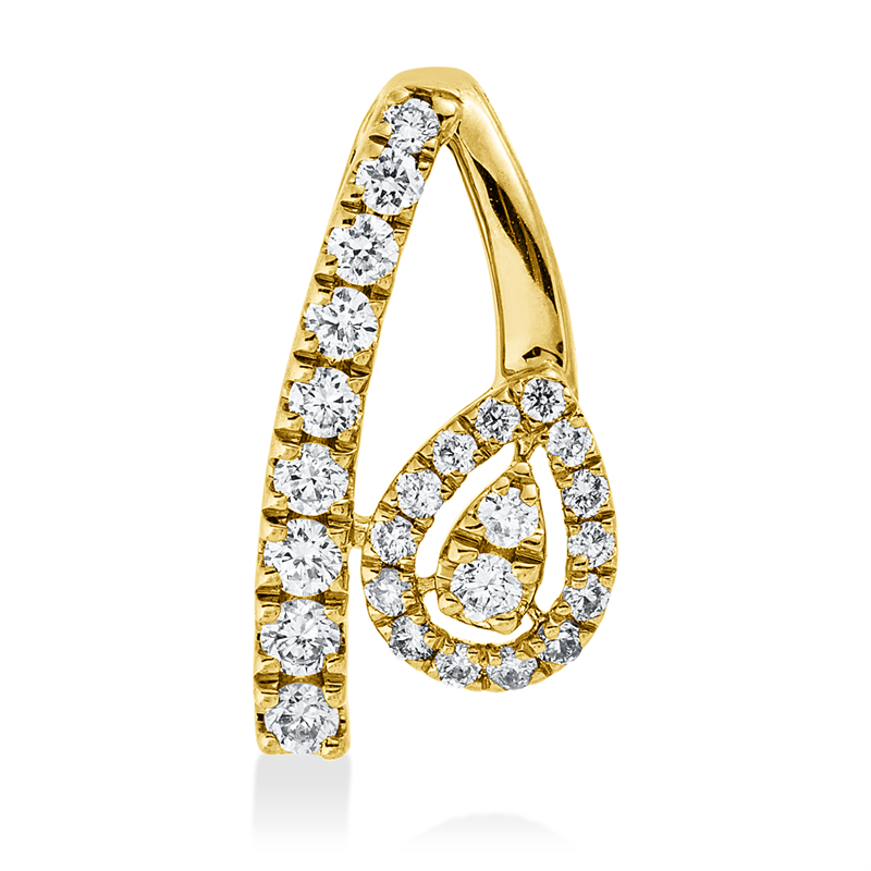 Anhänger    aus 585/-14 Karat Gelbgold mit 25 Diamanten 0