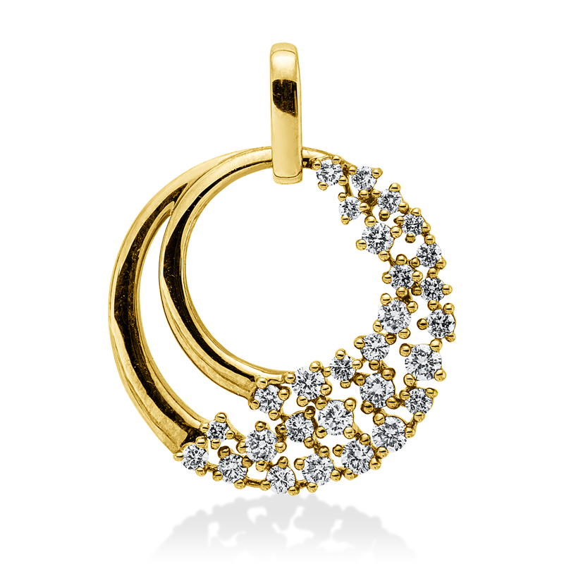 Anhänger    aus 585/-14 Karat Gelbgold mit 28 Diamanten 0