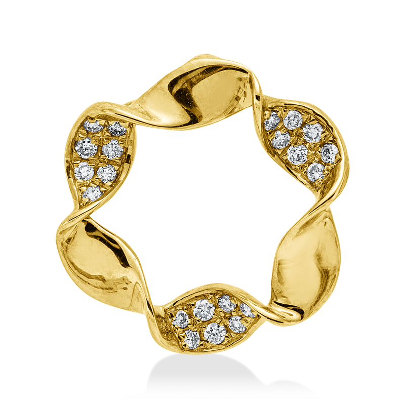Anhänger    aus 585/-14 Karat Gelbgold mit 21 Diamanten 0