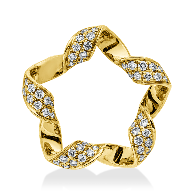 Anhänger    aus 585/-14 Karat Gelbgold mit 50 Diamanten 0