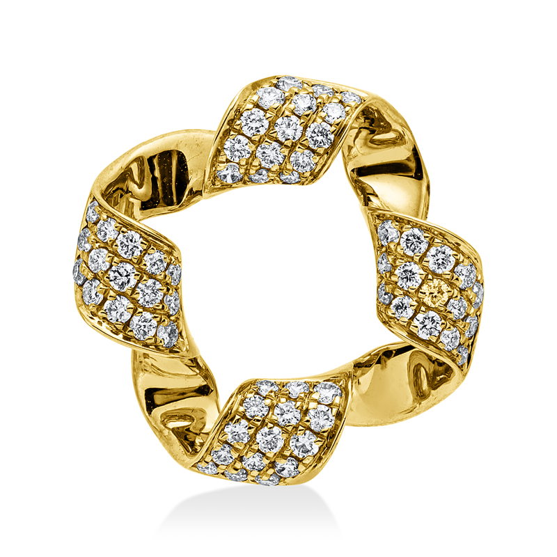 Anhänger    aus 585/-14 Karat Gelbgold mit 60 Diamanten 0