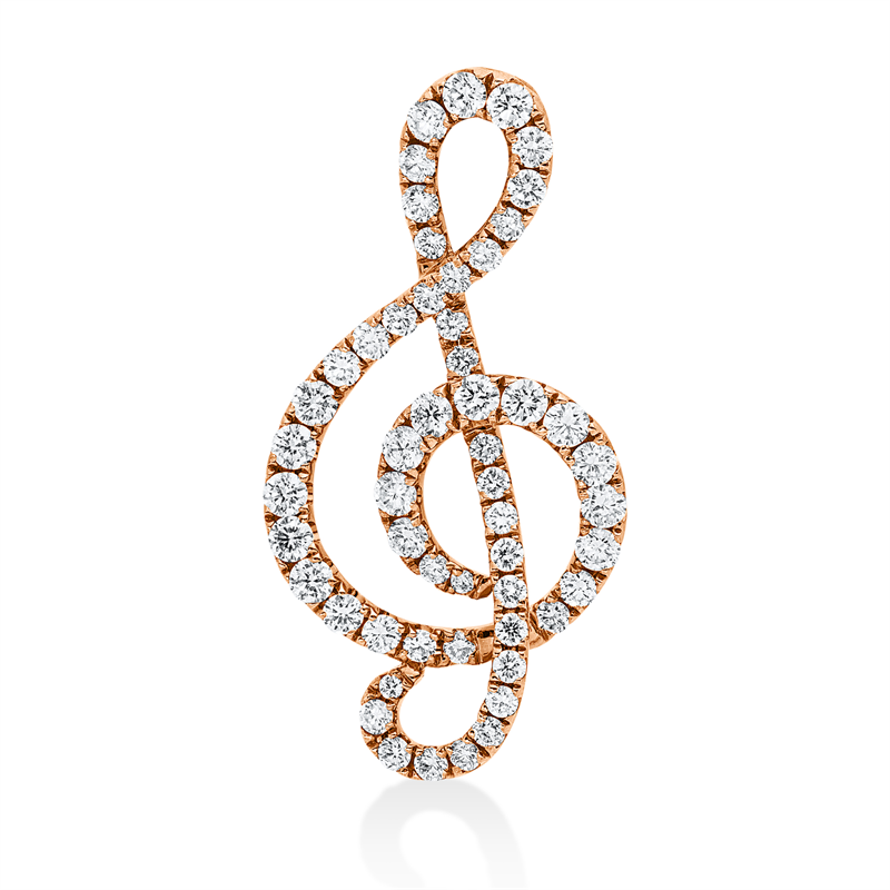 Anhänger    aus 750/-18 Karat Rotgold mit 54 Diamanten 0