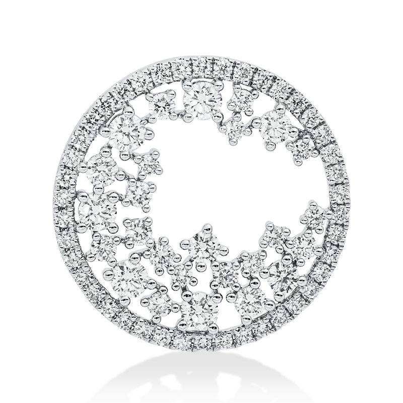 Anhänger    aus 750/-18 Karat Weißgold mit 68 Diamanten 1