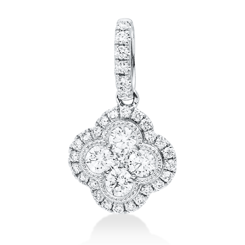 Anhänger    aus 750/-18 Karat Weißgold mit 35 Diamanten 0