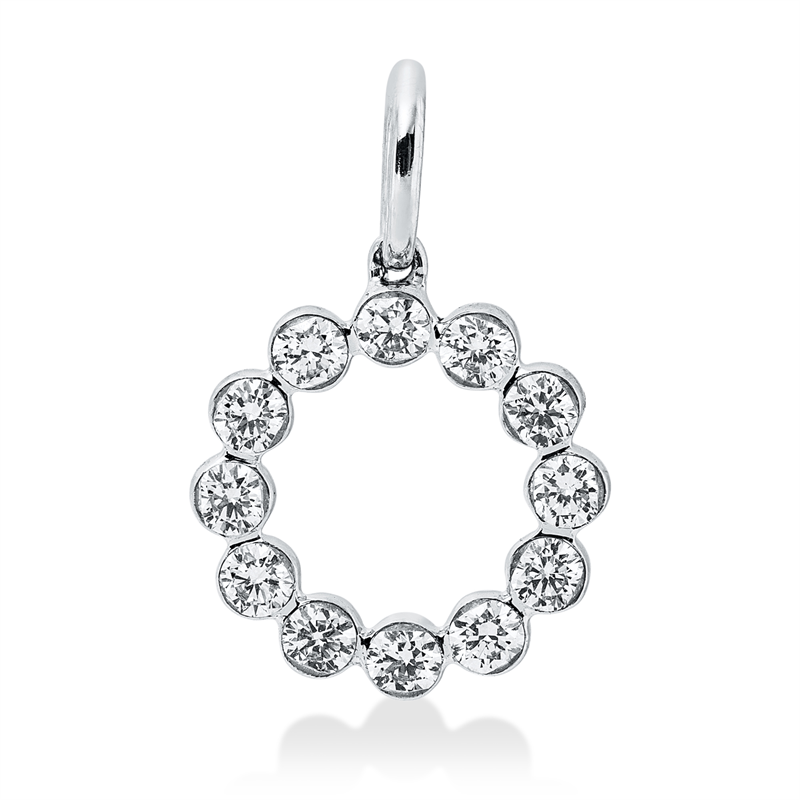 Anhänger    aus 750/-18 Karat Weißgold mit 12 Diamanten 0