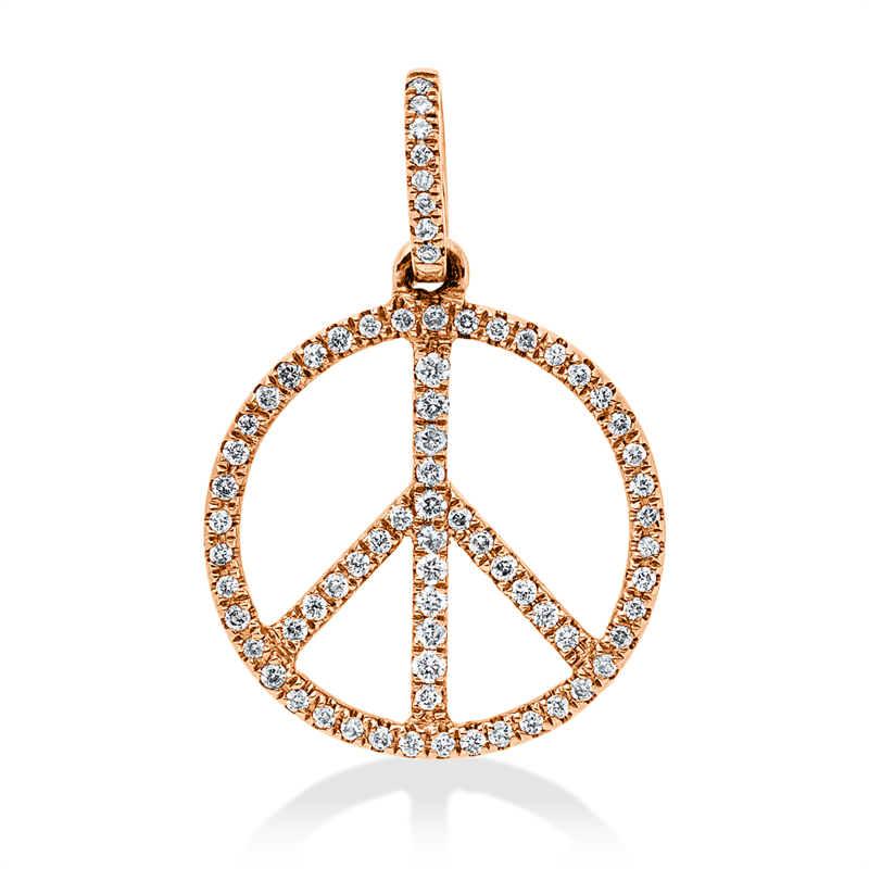 Anhänger    aus 750/-18 Karat Rotgold mit 73 Diamanten 0