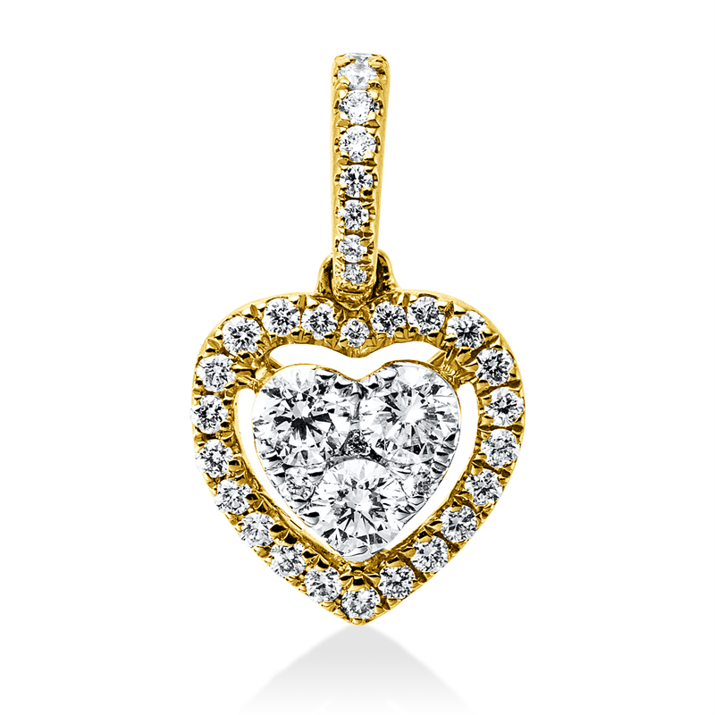 Anhänger    aus 750/-18 Karat Gelbgold / Weißgold mit 36 Diamanten 0
