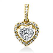 Anhänger    aus 750/-18 Karat Gelbgold / Weißgold mit 36 Diamanten 0