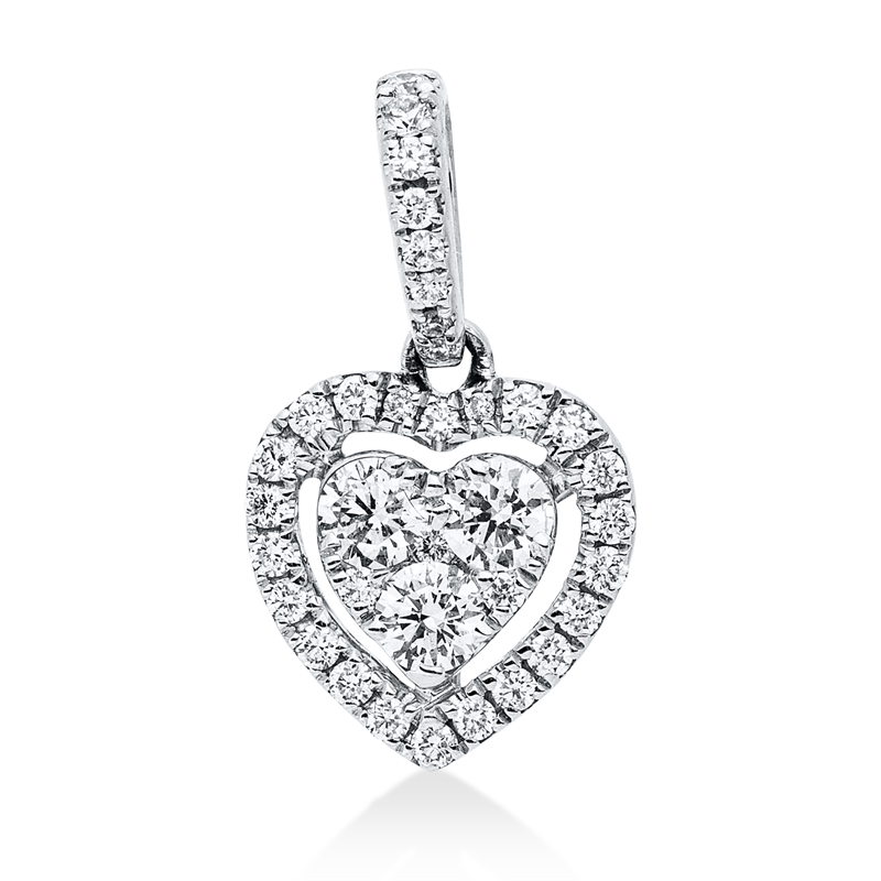 Anhänger    aus 750/-18 Karat Weißgold mit 36 Diamanten 0