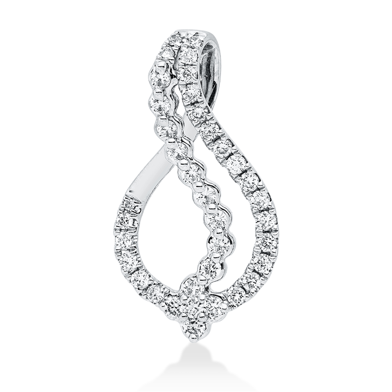 Anhänger    aus 750/-18 Karat Weißgold mit 37 Diamanten 0
