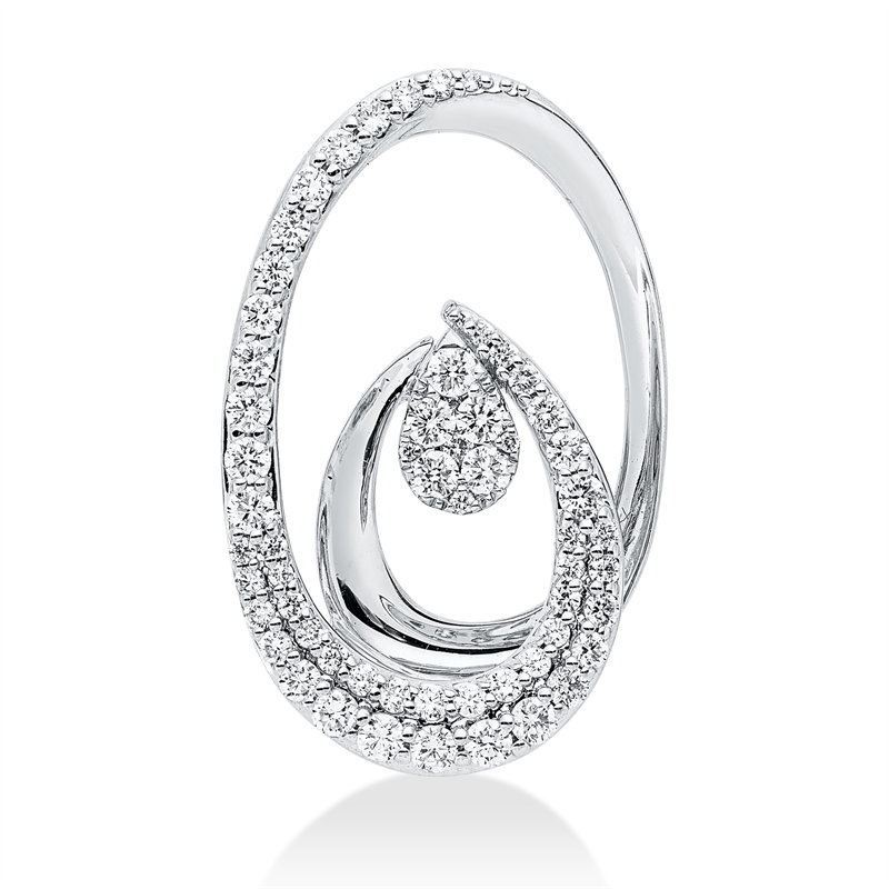 Anhänger    aus 750/-18 Karat Weißgold mit 59 Diamanten 0