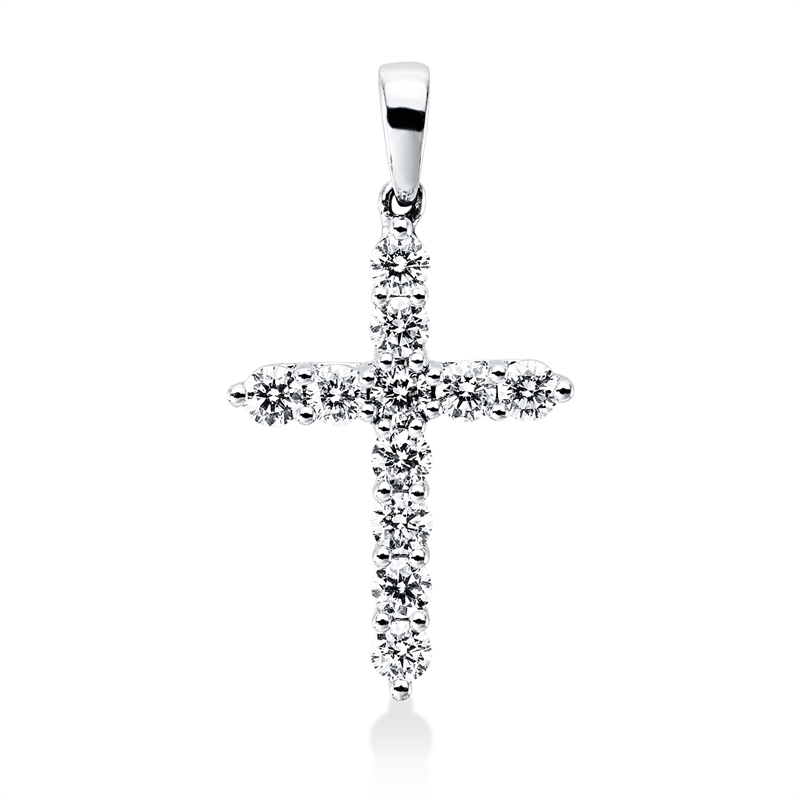 Anhänger    aus 750/-18 Karat Weißgold mit 11 Diamanten 0
