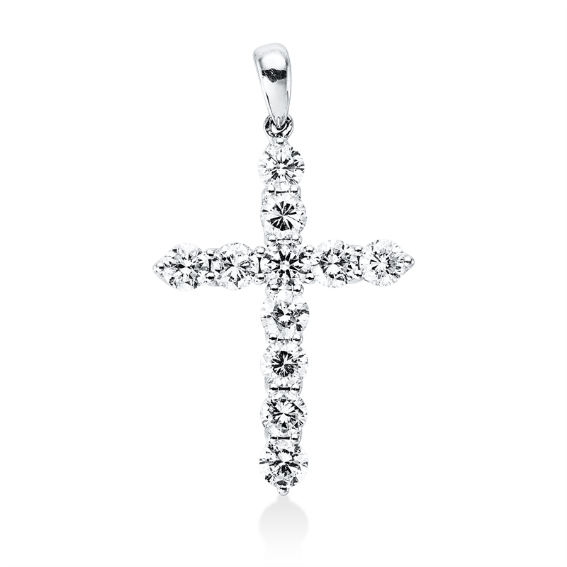 Anhänger    aus 750/-18 Karat Weißgold mit 11 Diamanten 2