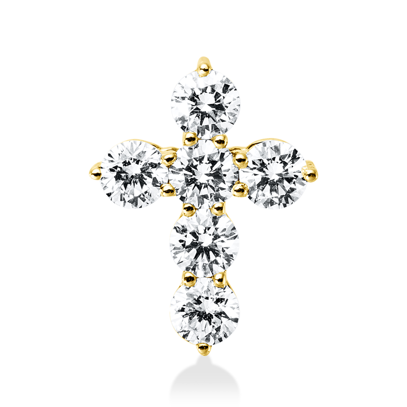 Anhänger    aus 750/-18 Karat Gelbgold mit 6 Diamanten 0