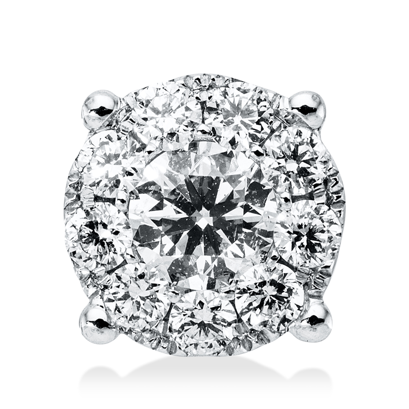 Anhänger    aus 750/-18 Karat Weißgold mit 10 Diamanten 0